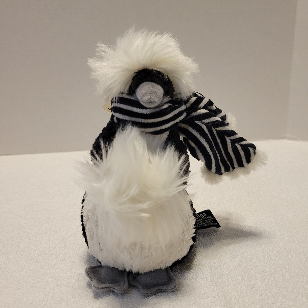 Bath & Body Works Plush Penguin Stuffed Animal 12" Olga In Black White‎ Scarf